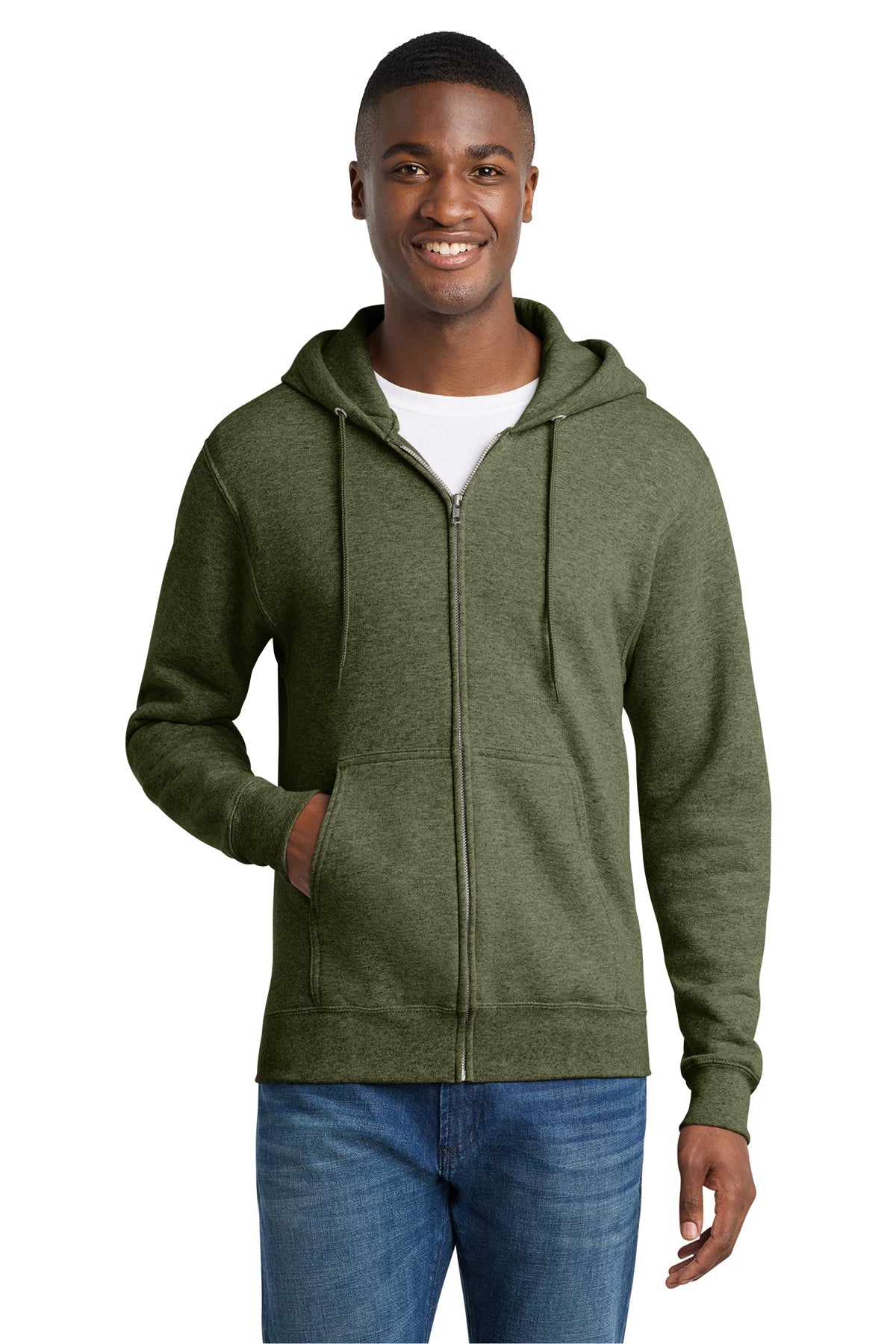 PC78ZH Port & Co™ Core Fleece Full-Zip Hooded Sweatshirt