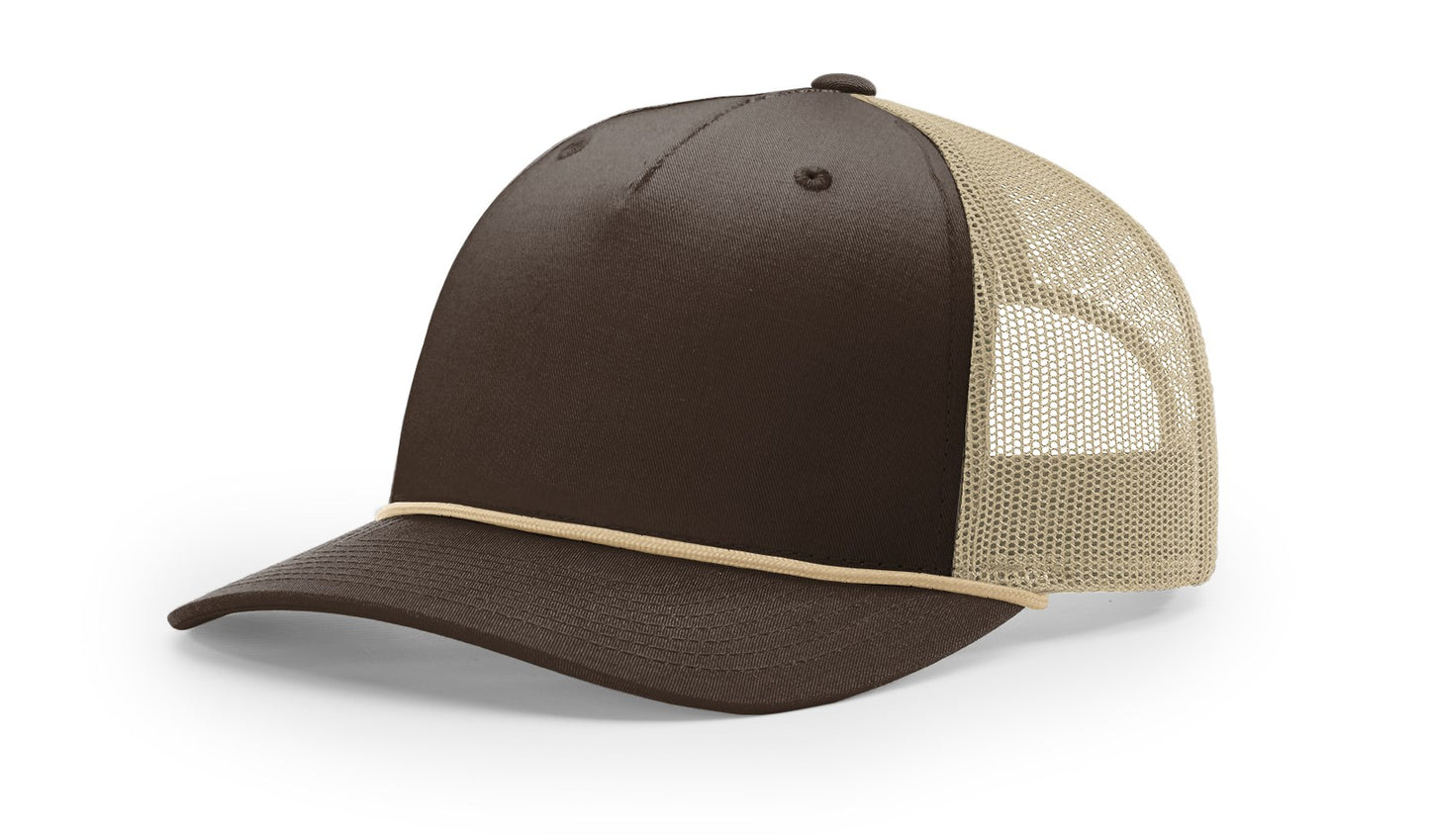 Richardson 112FPR Five-Panel Trucker Rope Cap