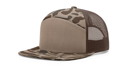 Richardson 168P Camo 7 Panel Trucker