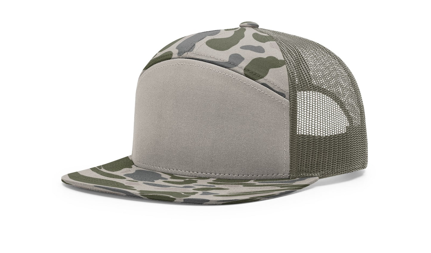 Richardson 168P Camo 7 Panel Trucker