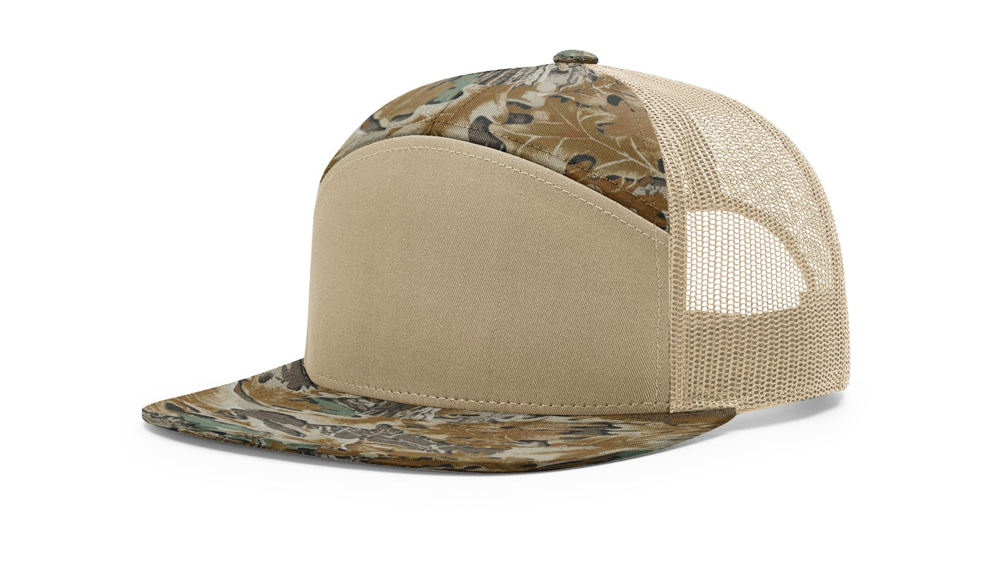 Richardson 168P Camo 7 Panel Trucker
