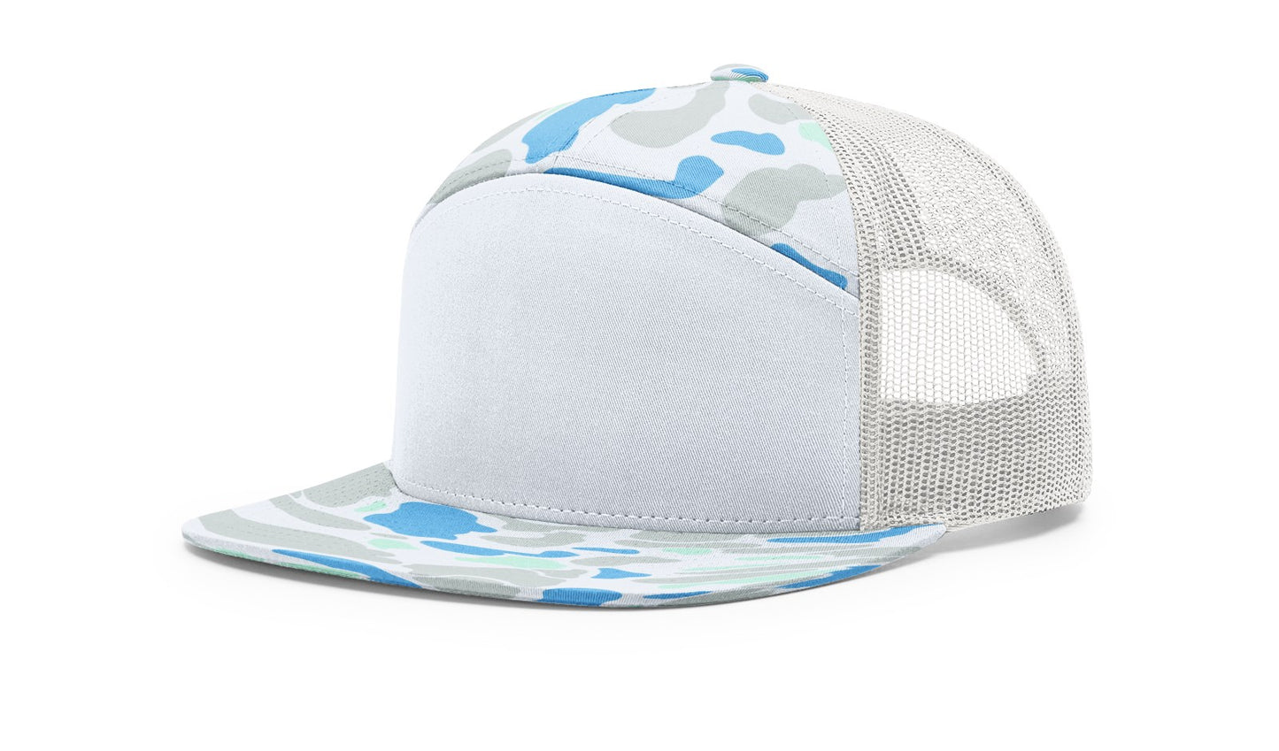 Richardson 168P Camo 7 Panel Trucker