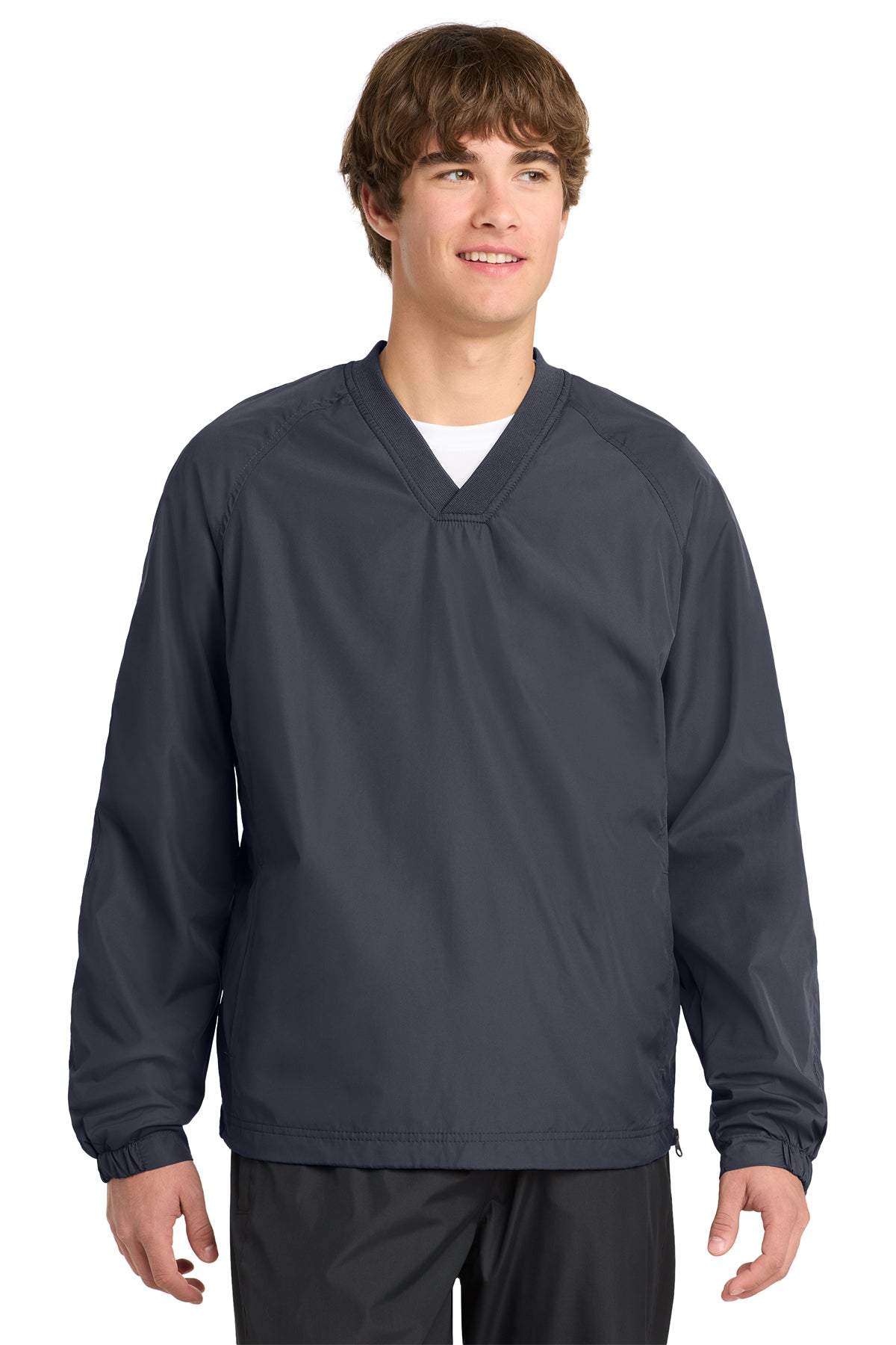 JST72 Sport-Tek® V-Neck Raglan Wind Shirt
