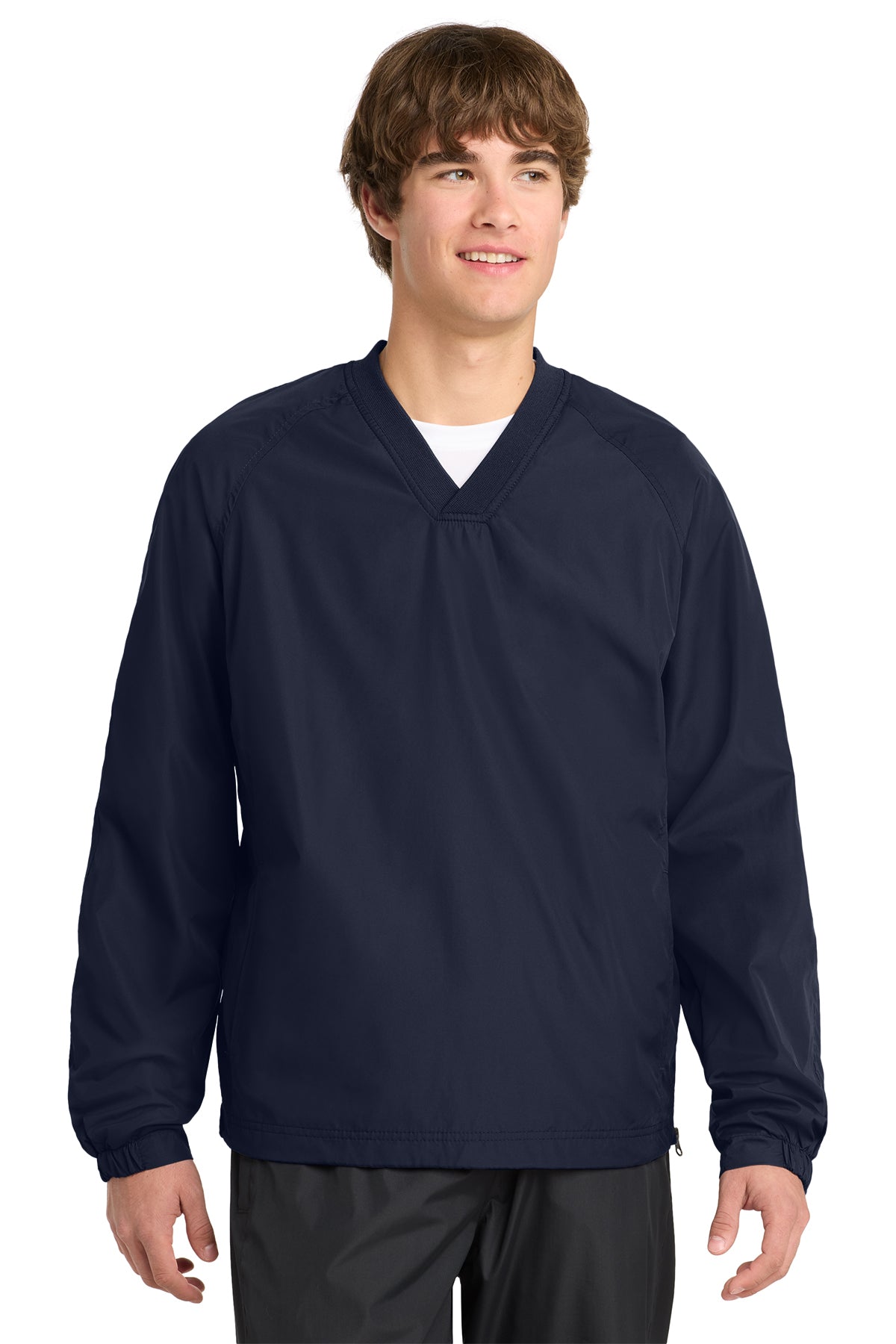 JST72 Sport-Tek® V-Neck Raglan Wind Shirt