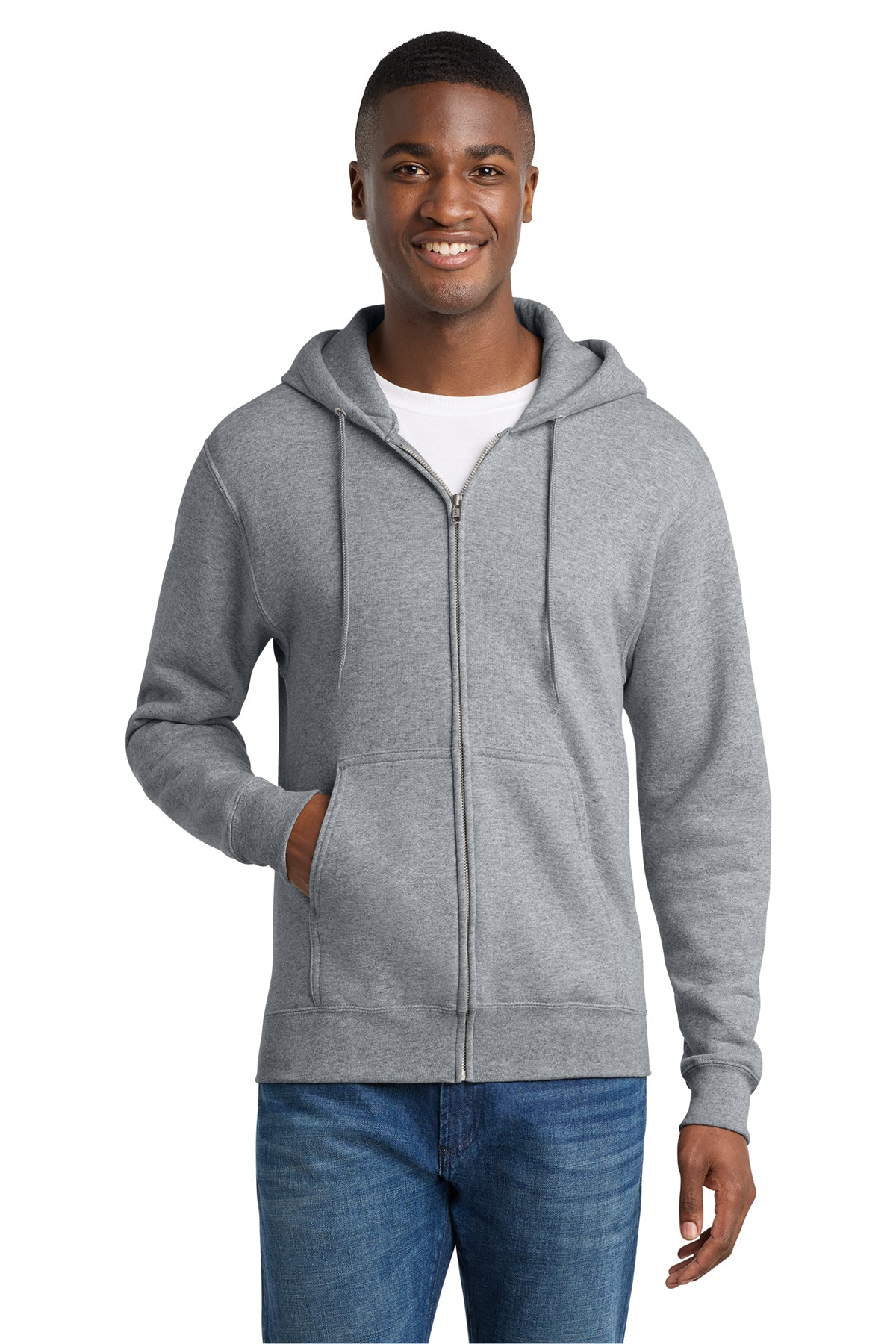 PC78ZH  Port & Co™ Core Fleece Full-Zip Hooded Sweatshirt