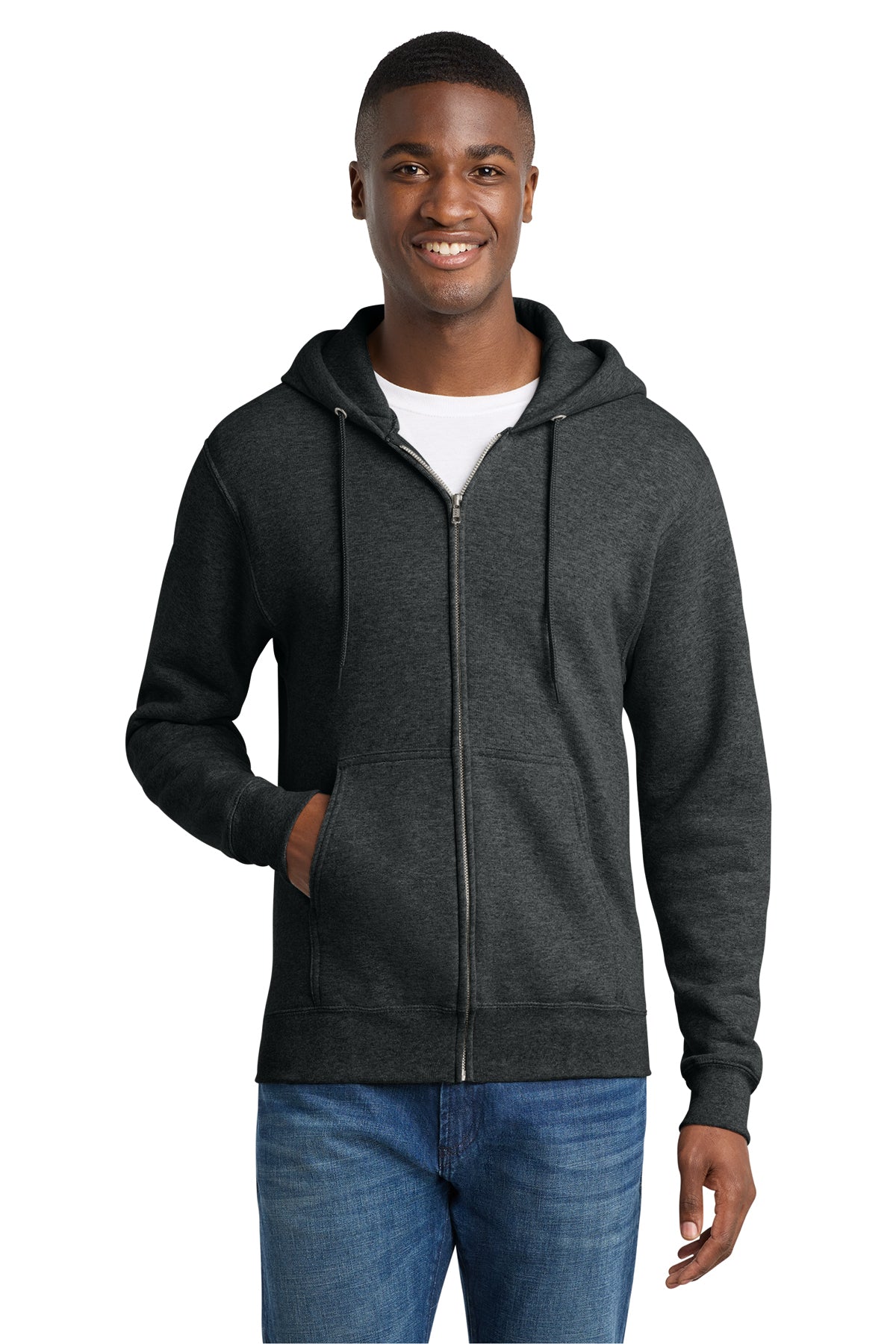 PC78ZH  Port & Co™ Core Fleece Full-Zip Hooded Sweatshirt