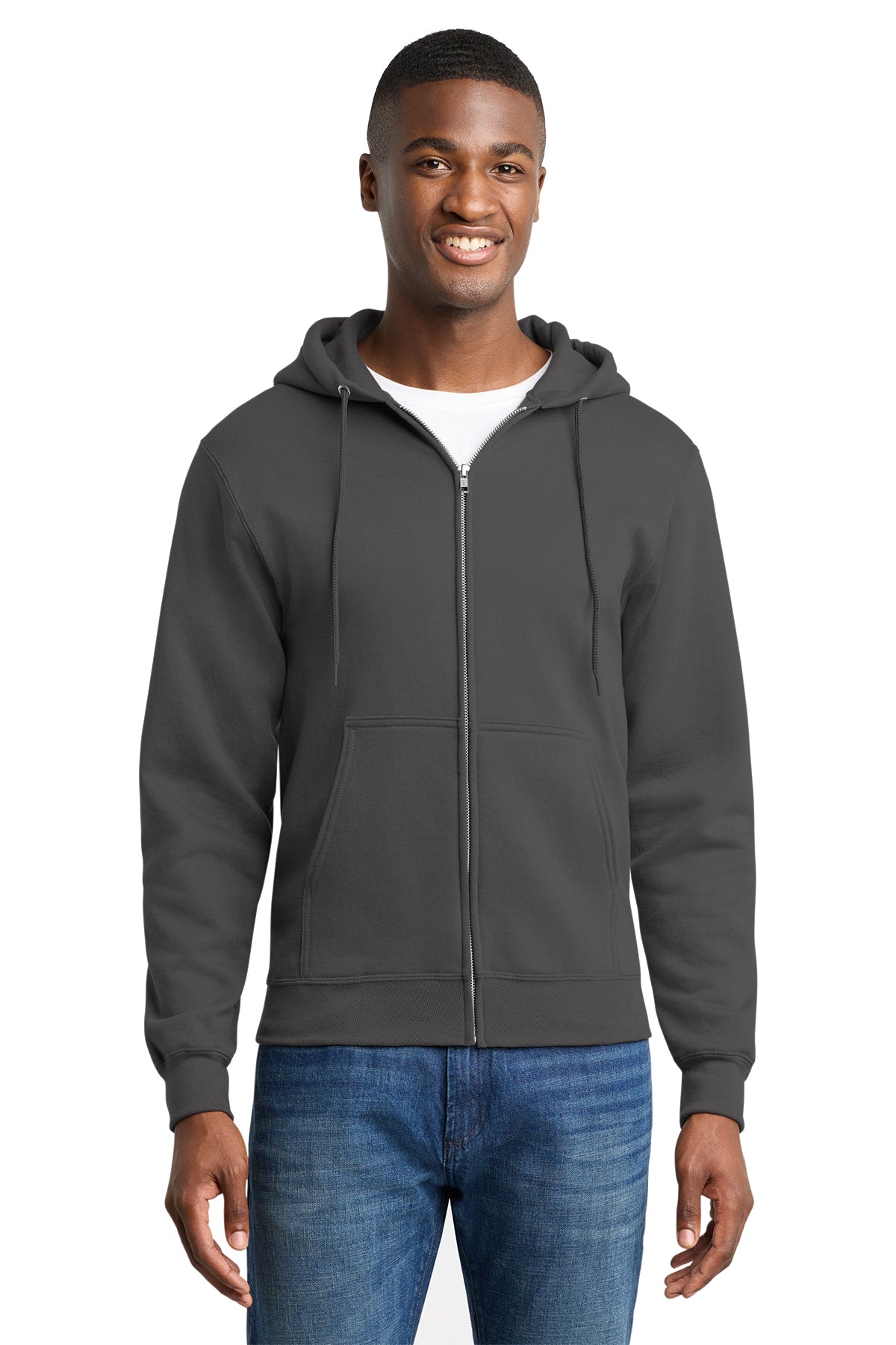 PC78ZH  Port & Co™ Core Fleece Full-Zip Hooded Sweatshirt