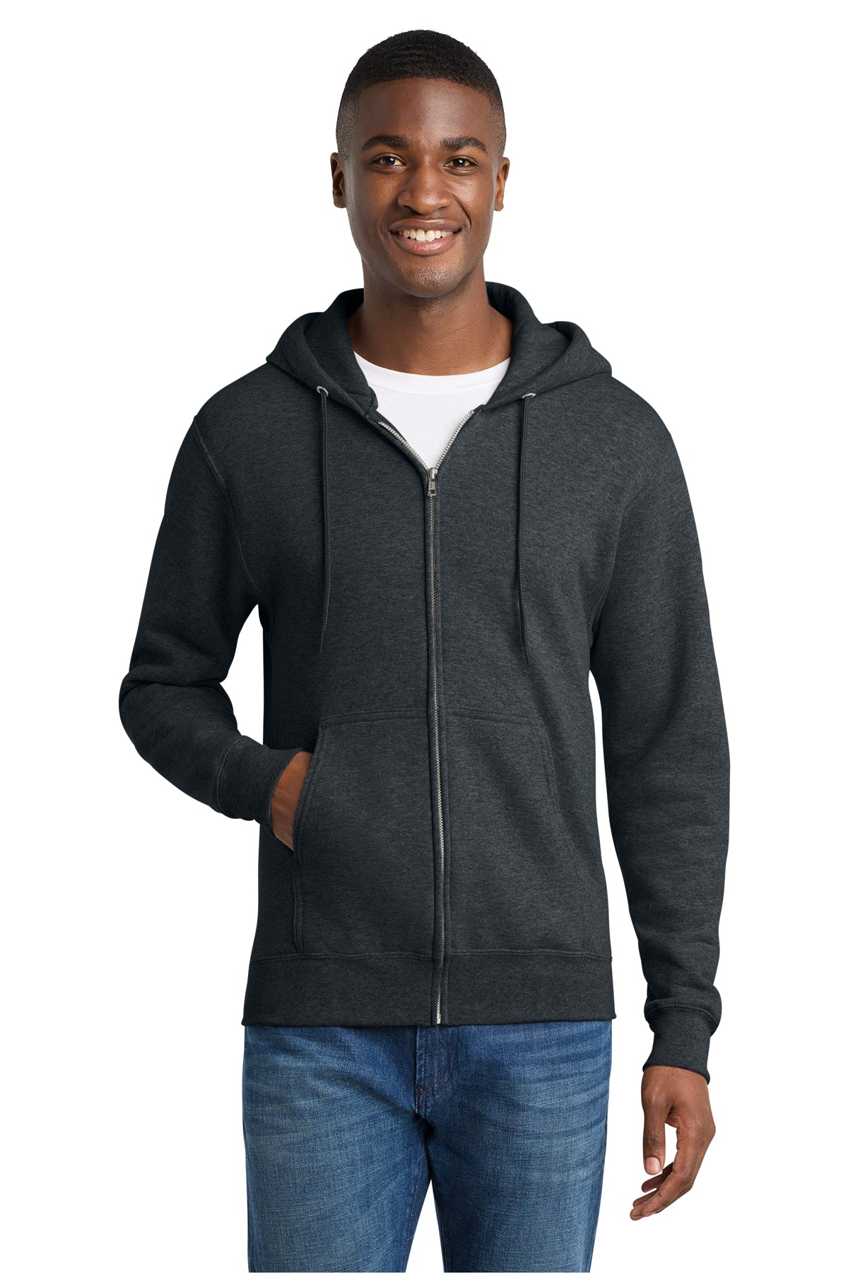 PC78ZH  Port & Co™ Core Fleece Full-Zip Hooded Sweatshirt