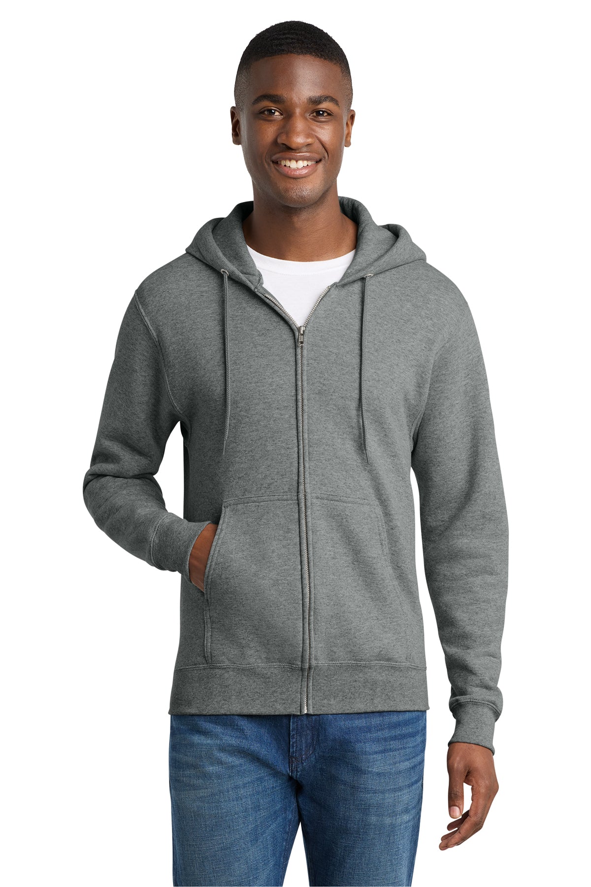 PC78ZH  Port & Co™ Core Fleece Full-Zip Hooded Sweatshirt