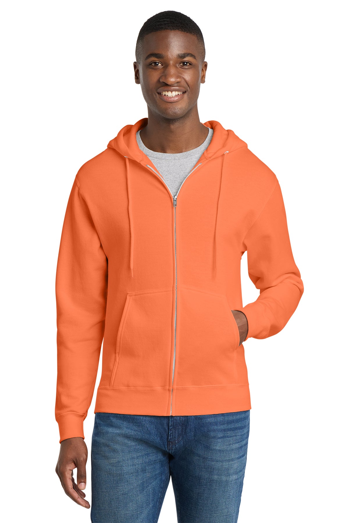PC78ZH  Port & Co™ Core Fleece Full-Zip Hooded Sweatshirt