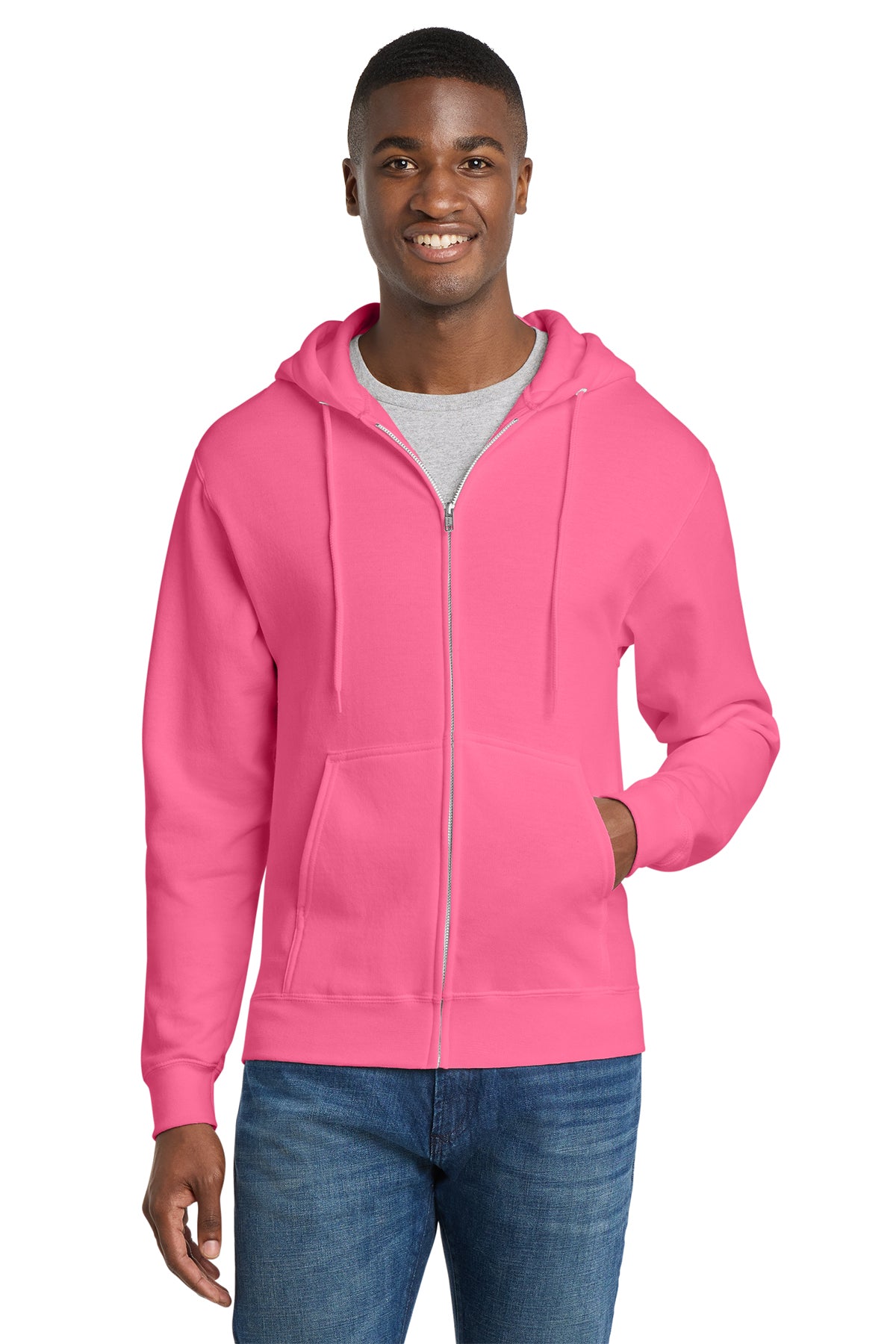 PC78ZH  Port & Co™ Core Fleece Full-Zip Hooded Sweatshirt