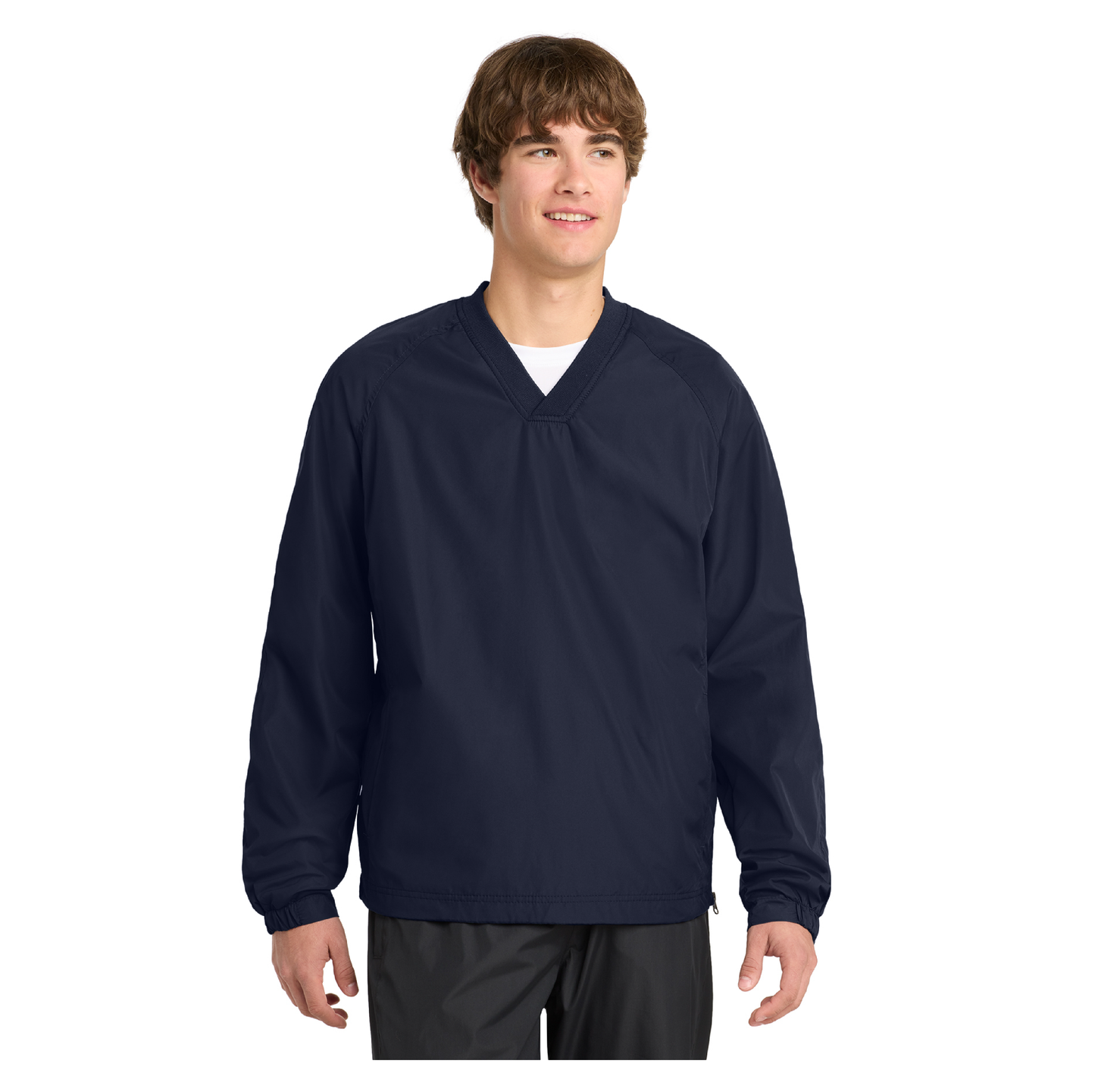 JST72 Sport-Tek® V-Neck Raglan Wind Shirt